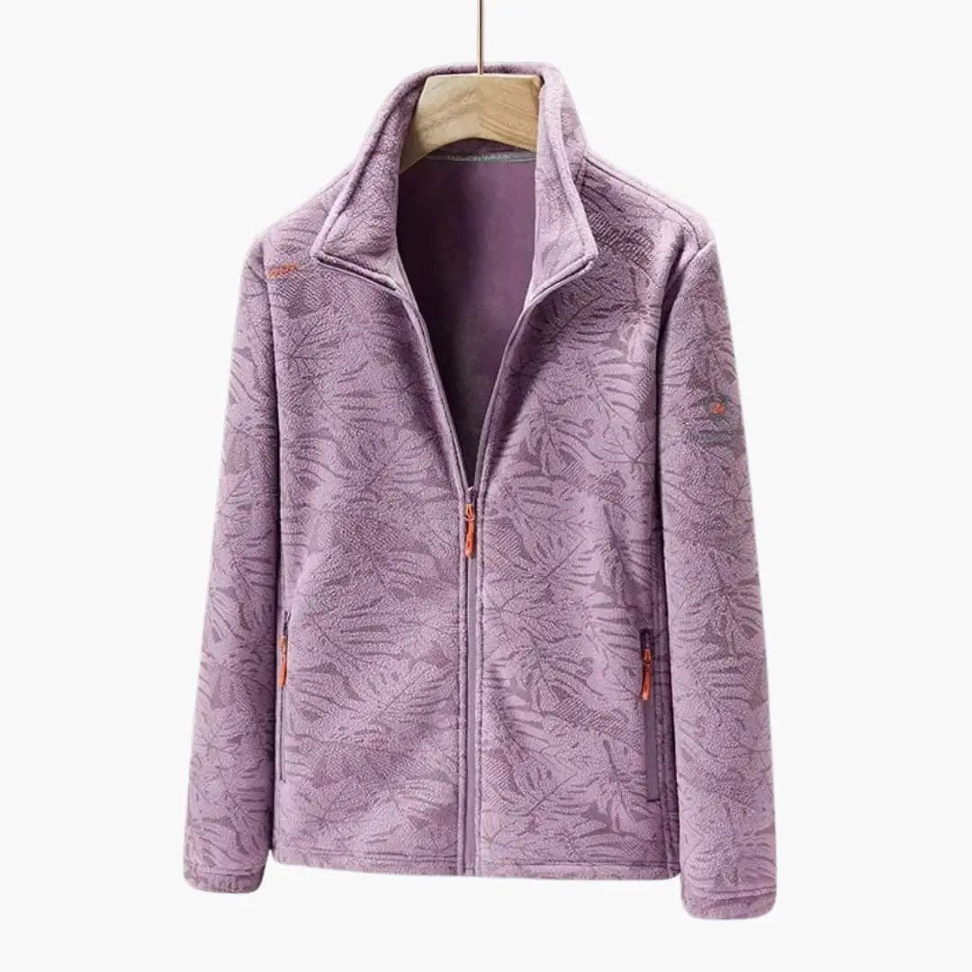 Unisex jacket by Wilfred Smith, lavender fleece with zipper and side pockets