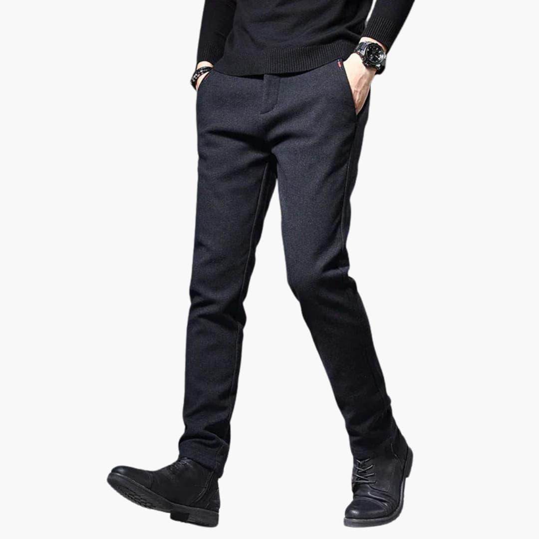 Casual pants for men in dark charcoal, versatile and comfortable
