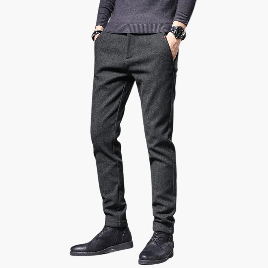 Trouser by Wilfred Smith: casual men's pants in dark gray, comfortable and versatile.