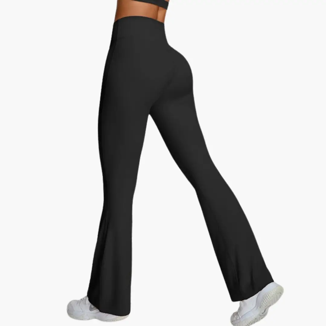 Women's black high-waist yoga pants with tummy control by Wilfred Smith