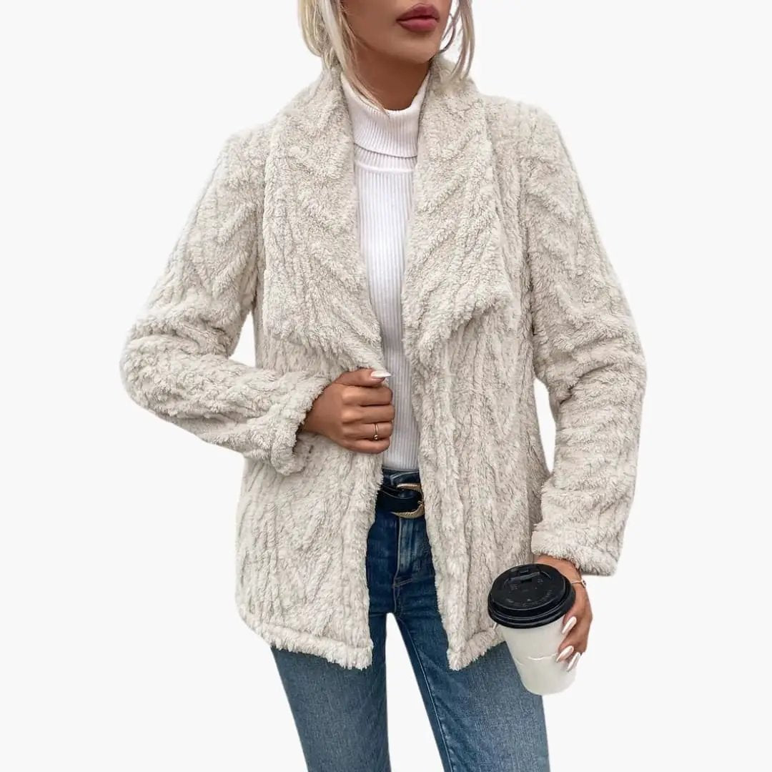 Wilfred Smith women's cream textured jacket with open front, coats & jackets