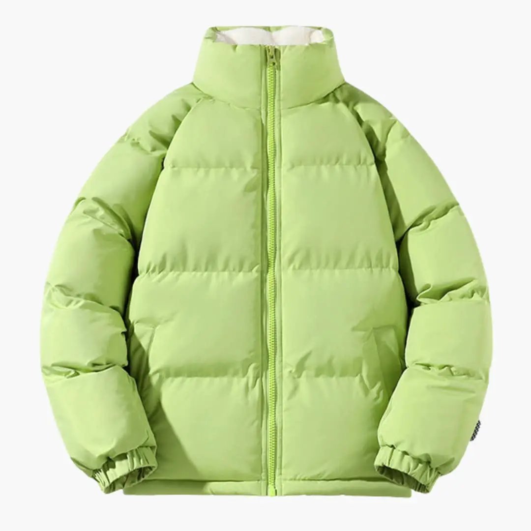 Men’s Quilted Jacket with Zipper and Lining in lime green by Wilfred Smith