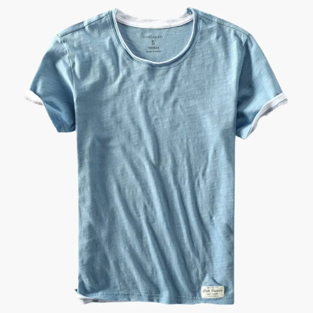 Men's Classic Crew Neck Short Sleeve T-Shirt Wilfred Smith, light blue