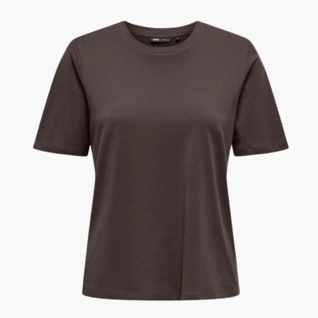 Women's Classic Crew Neck Short Sleeve T-shirt by Wilfred Smith in brown