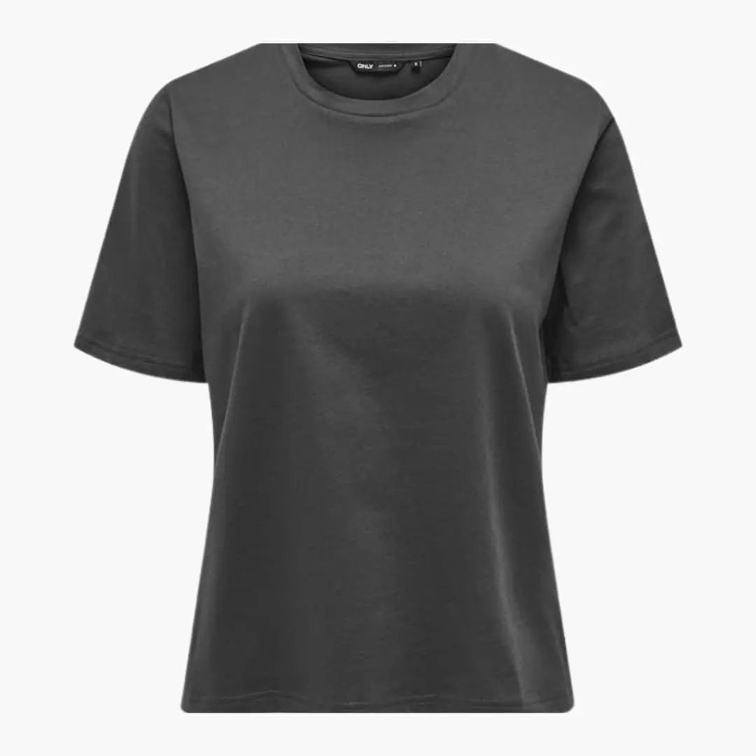 Women’s Classic Crew Neck Short Sleeve T-shirt by Wilfred Smith in charcoal gray