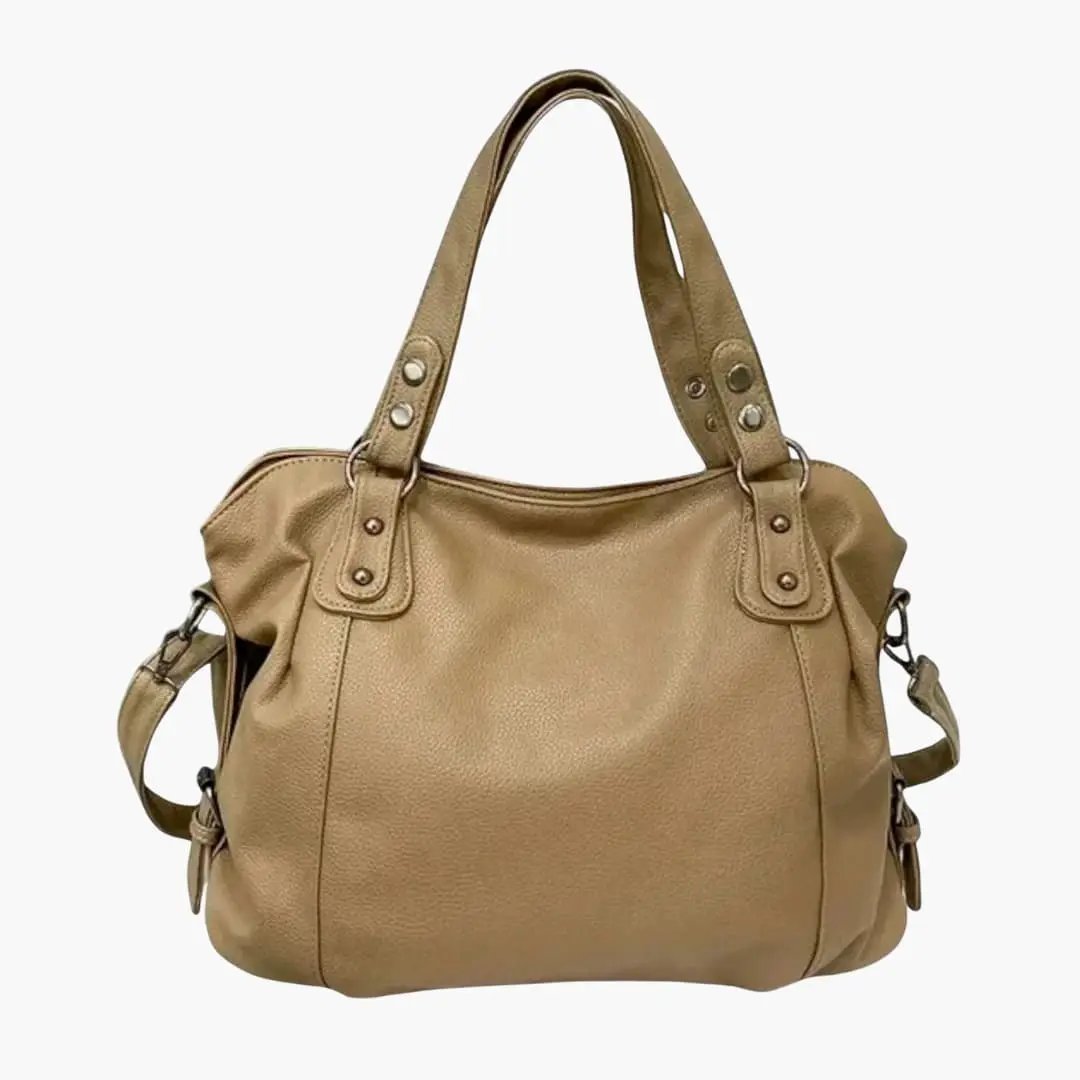 Women's shoulder bag Wilfred Smith tan leather slouchy hobo with multiple compartments