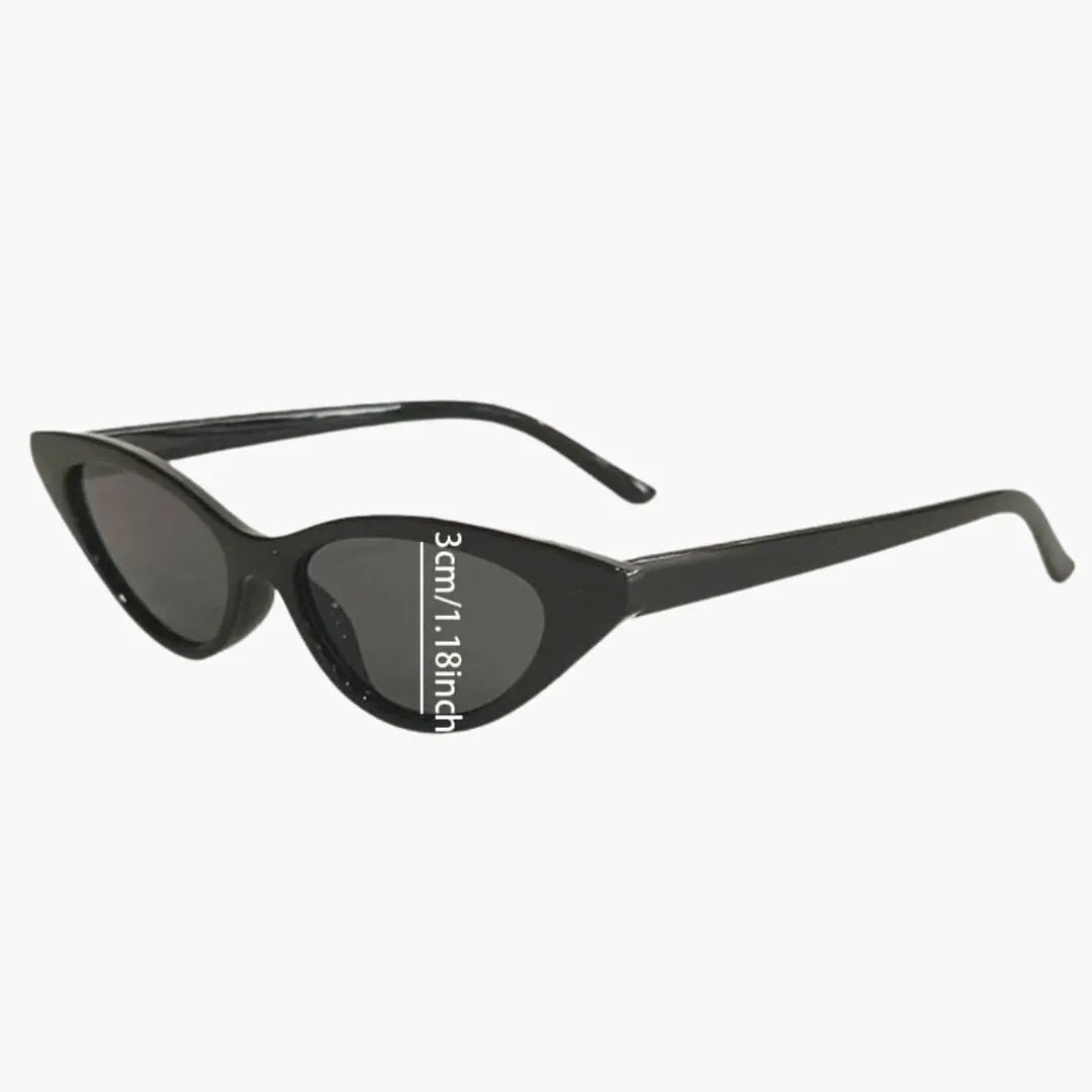 Women's sunglasses by Wilfred Smith with cat-eye black frame and UV400 lenses