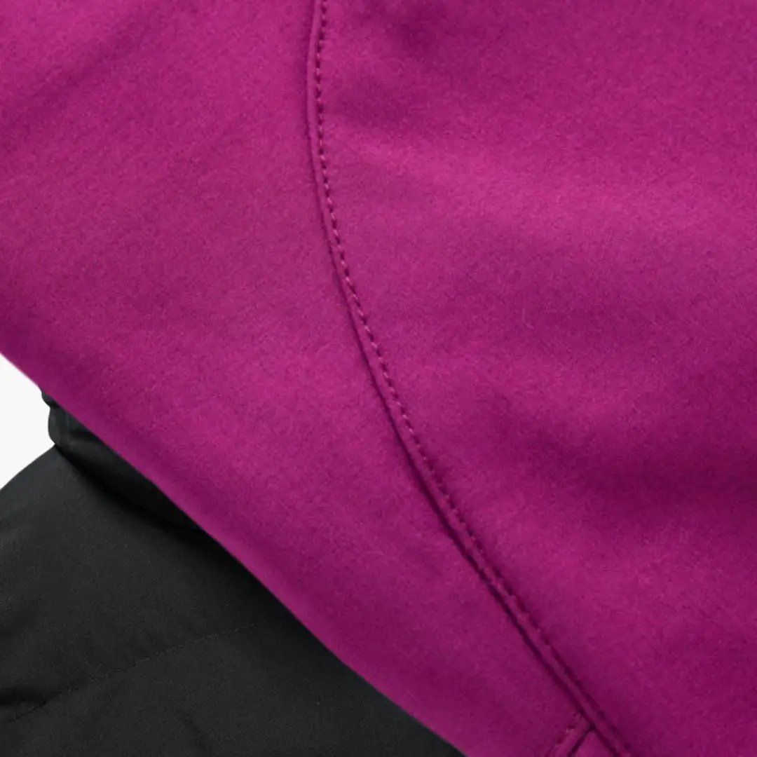 Women's Hiking Pants with Zipper Pockets by Wilfred Smith in magenta.