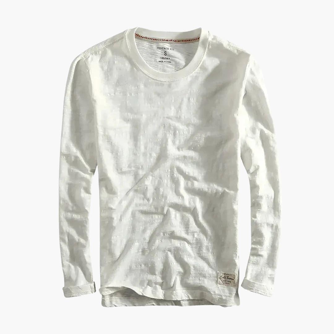 Men's Long-Sleeve T-Shirt with Crew Neck and Straight Hem - Wilfred Smith