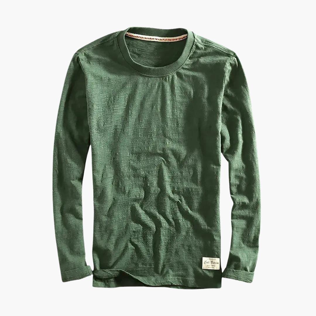 Men's Long-Sleeve T-Shirt with Crew Neck and Straight Hem - Wilfred Smith
