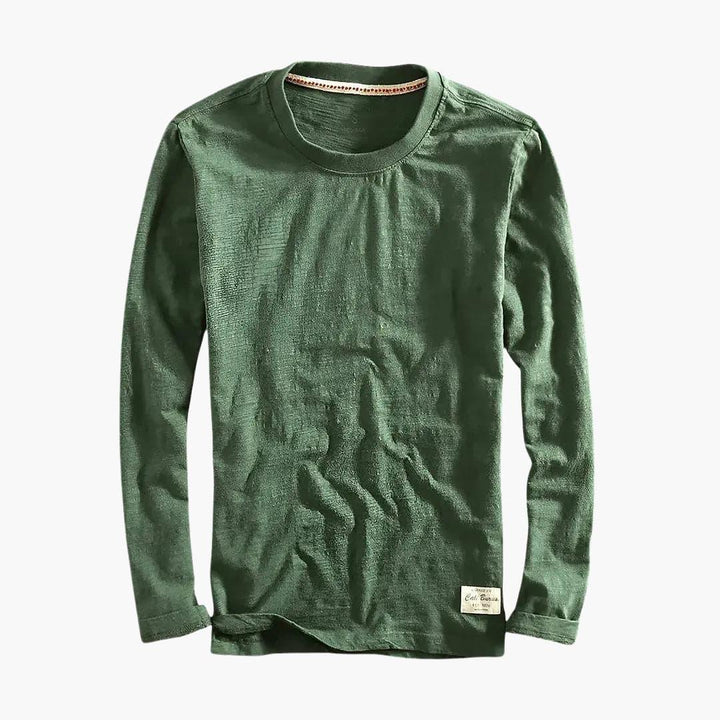 Men's Long-Sleeve T-Shirt with Crew Neck and Straight Hem - Wilfred Smith