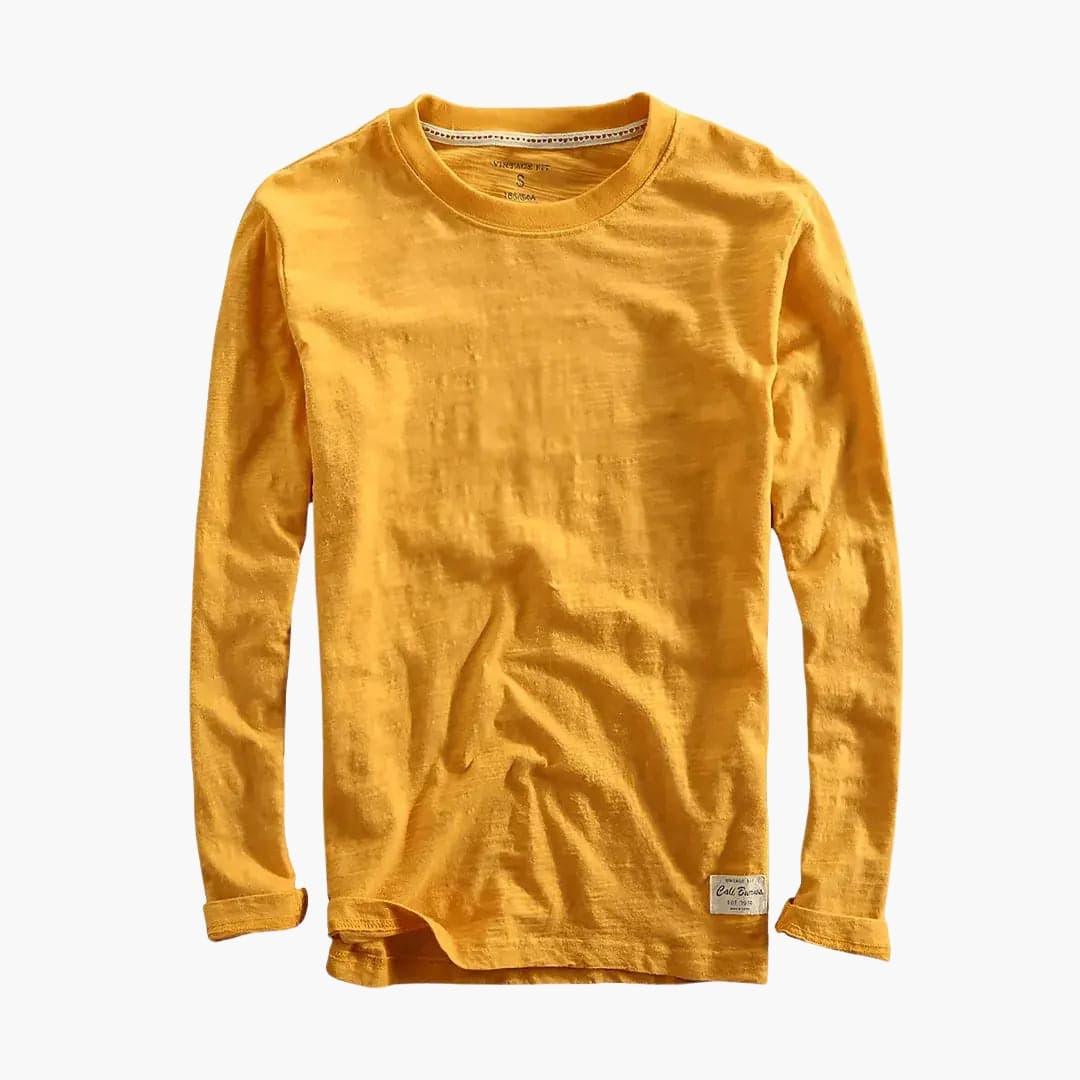 Men's Long-Sleeve T-Shirt with Crew Neck and Straight Hem - Wilfred Smith