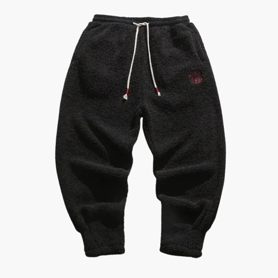 Unisex Fleece Joggers with Elastic Waistband and Ribbed Hem