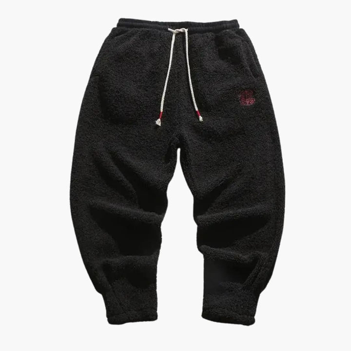 Unisex Fleece Joggers with Elastic Waistband and Ribbed Hem