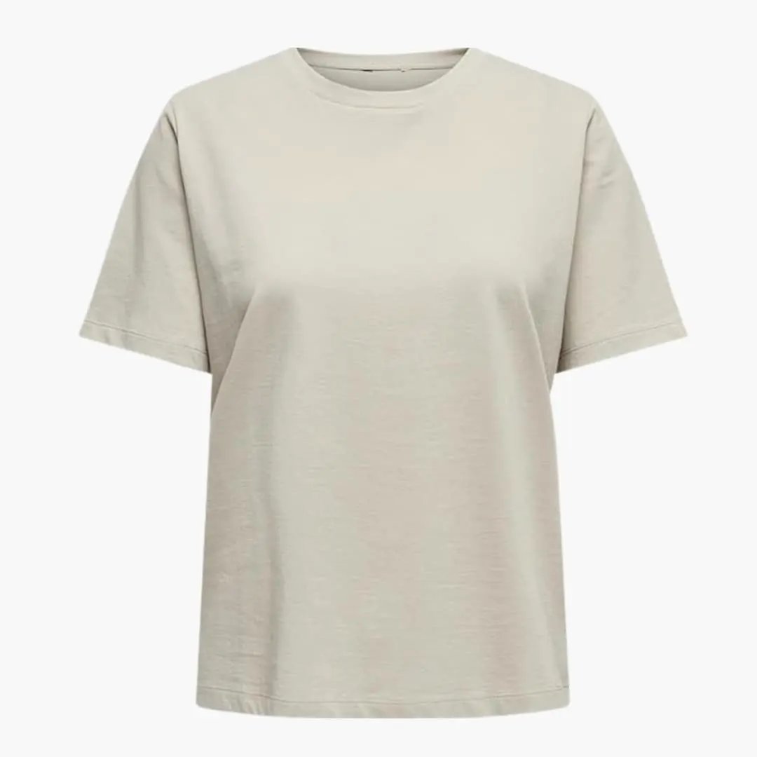 Wilfred Smith Women’s T-Shirt, classic crew neck, short sleeves in beige