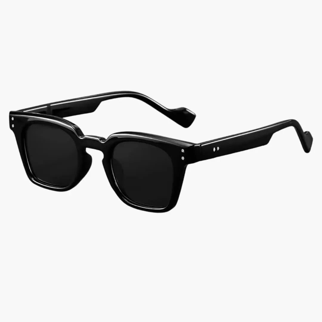 Women's glasses Wilfred Smith square-frame black with metal temples